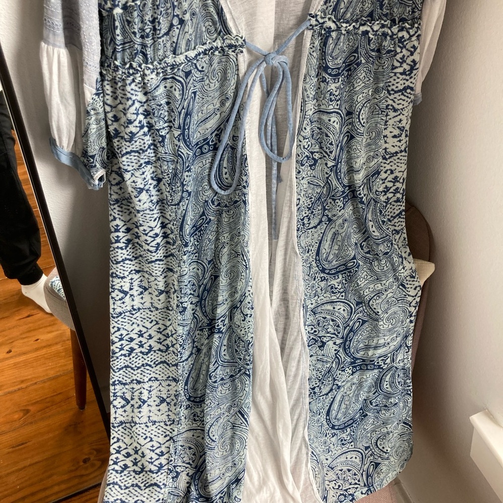 Free People Oh My Mix Print Long Sleeve Maxi Dress M - Picture 14 of 14